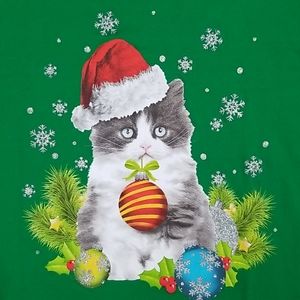 Longsleeve Santa Kitty Tshirt
